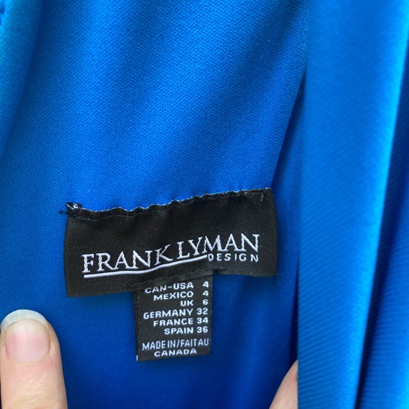 Frank Lyman Blue Ruffle Dress - Picture 3 of 11